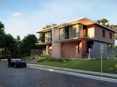 Casa Scene-villa-modern house 3D model 23