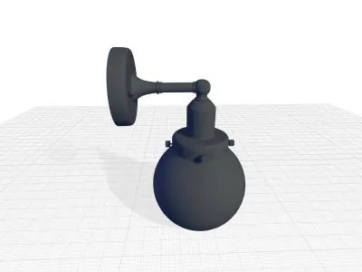 Dustin Light Dimmable Armed Sconce 3D model