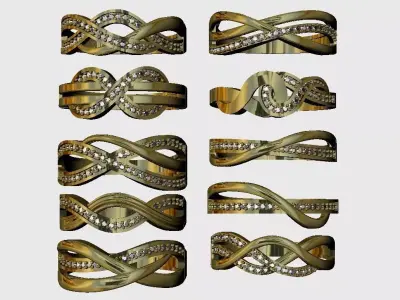 light stone ring 3D print model