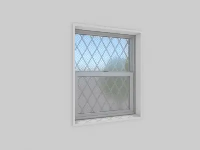 Japanese Window Vertical sliding 3D model
