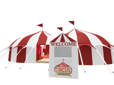 Circus interior and exterior model 3D model