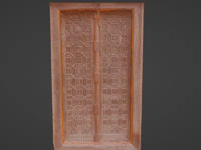 Door antique Low-poly 3D model