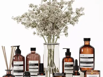 Bathroom decorative set H32 3D model