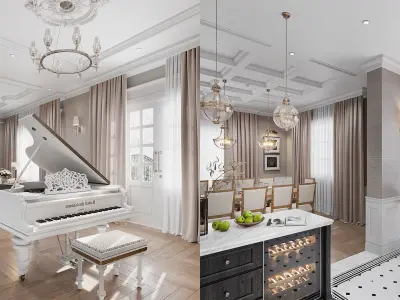 1st floor - Mr L House - Titan6 - Max OBJ SKP FBX Simlab Collada 3D model