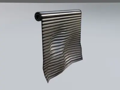 Roll-Up Door and Damaged Door - Warehouse - Porta de enrolar Low-poly 3D model