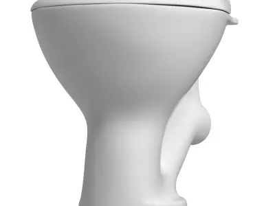 Floor Mount oval shape EWC toilet 3D model Modeled in 3ds max 3D model