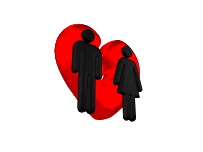 Divorce Symbol v1 009 Low-poly 3D model