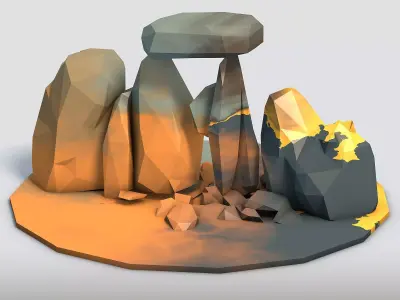 Low Poly Stones Vol1 3D model