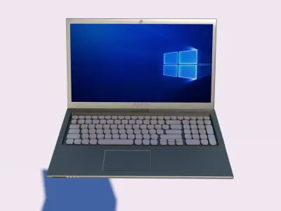 notebook laptop with windows 3D model