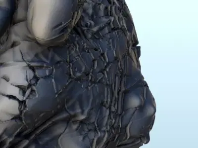 Sexy alien princess on throne 12 - Future Sci-Fi SF Post apocaly 3D print model