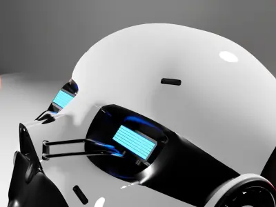 Random art of robotic head 3D model