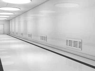 Sci Fi Corridor 3D model 27