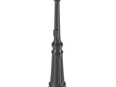 Darkaway Outdoor Lamp Post Light with GFCI Outlets 3D model