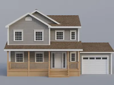 Low Poly house 20 Low-poly 3D model