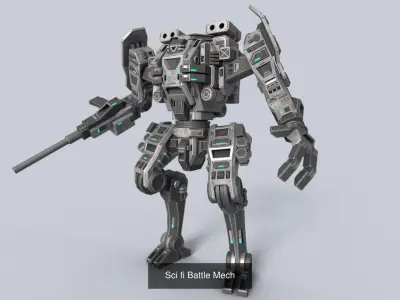 Sci fi Battle Mech collection 3D Model Pack
