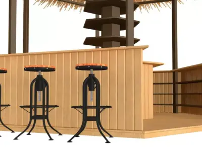 Tiki Beach Bar 3D model
