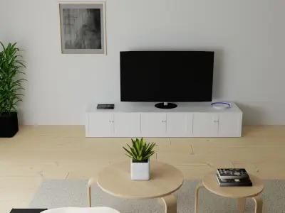 Modern living room 3D model 18