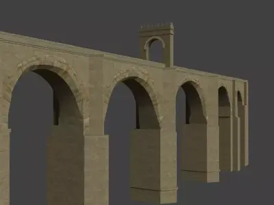 Roman Stone Bridge 3D model