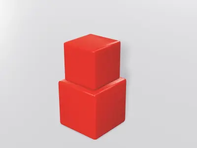 Block Bot Low-poly 3D model