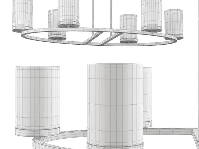 DAIMLEN OVAL CHANDELIER Low-poly 3D model