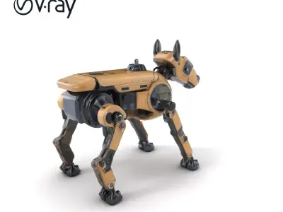 Scout Robot Dog Advanced Stealth Mechanism model pack Low-poly 3D model