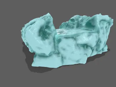 Stairs ice Low-poly 3D model