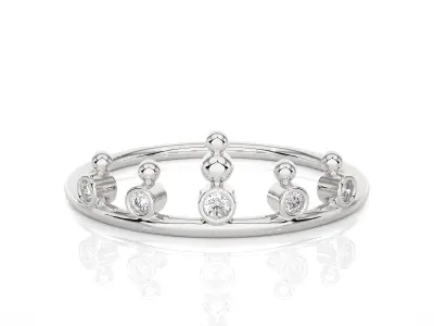 Light Minimalist Diamond Ring 3D print model