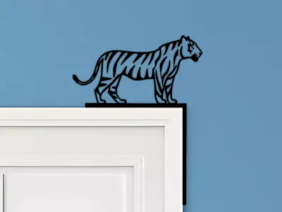 Tiger Door Corner Decor 3D print model get