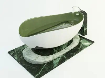 Bathroom design bathtub 3d model 3D model