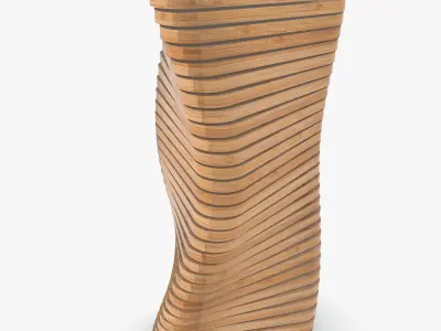 Twisted Wooden Column 3D model