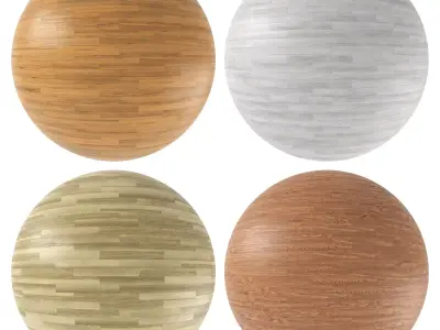 Parquet - Laminate - Wooden floor 4 in 1 3D model 49
