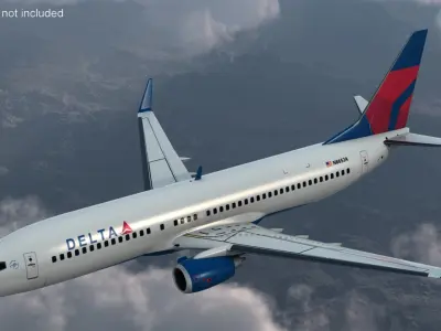  Delta Air Lines Boeing 737-800 with Interior 