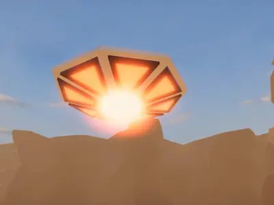 Sci-Fi Alien Flying Saucer UFO Spacecraft Low-poly 3D model