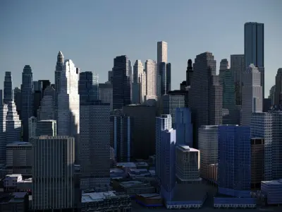 City 01 Low-poly 3D model