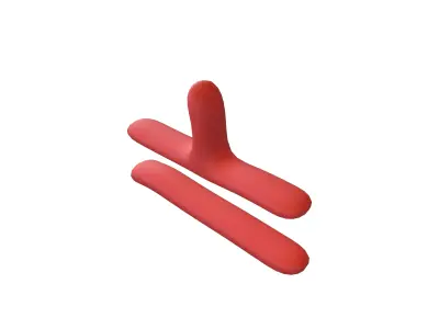 Suzhou Numerals Seven V1 002 Low-poly 3D model