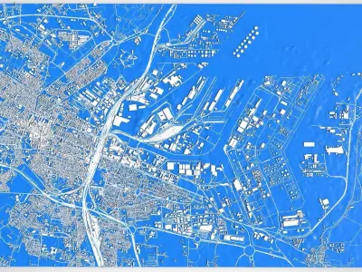 Cityscape Marghera Venice Italy 3D model