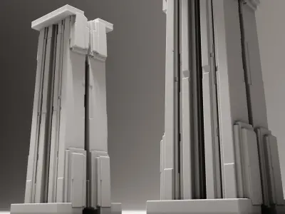 Modern Portico 3D model