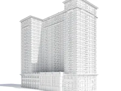 Apartment Building 3D Model 3D model