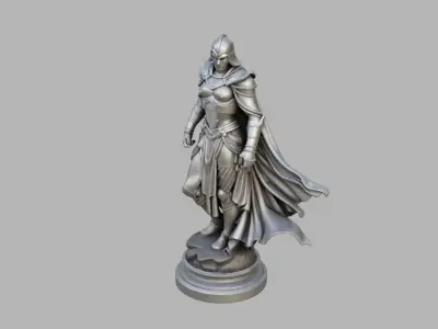 Warrior Statue Low-poly 3D model