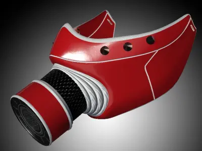 3D Gaming Asset - Cyborg City Mask-A Low-poly 3D model