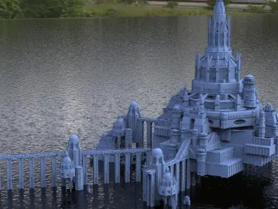 Sir Lancelot Castle Fortress city 1 3D model