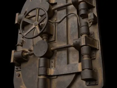 Industrial  Heavy Door  3D model