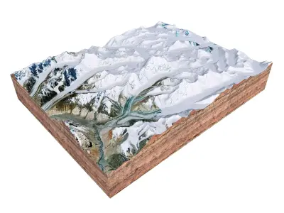 Mamostong Kangri India 3D model