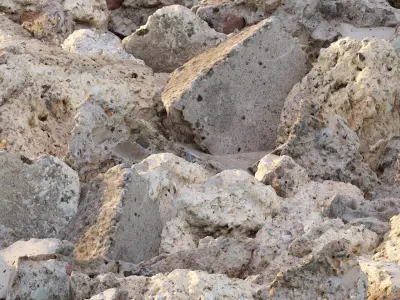 3D Scanned Stone Rubble Collection Vol 02 Low-poly 3D model