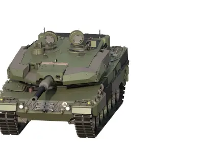 Leopard 2PL with interior 3D model