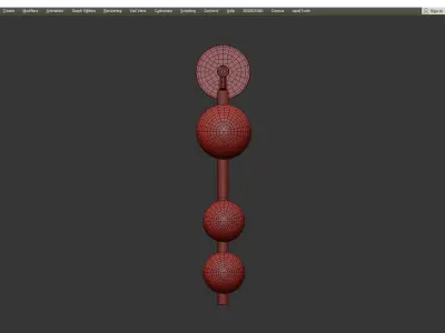 DOLL SCONCE Low-poly 3D model