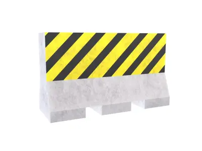 Road Barriers v1 010 Low-poly 3D model