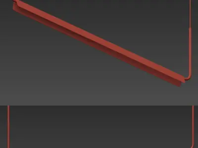 Morii LED Kitchen Linear Pendant 3D model