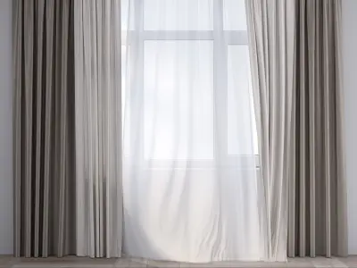 Curtain and tulle in the wind pack 5 in 1 