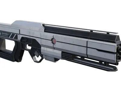 SCIFI Assault Rifle  Low-poly 3D model